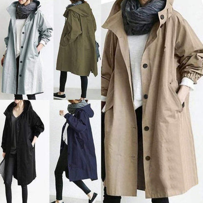 Hooded Windbreaker, Women’s Quick‑Dry Windproof Jacket