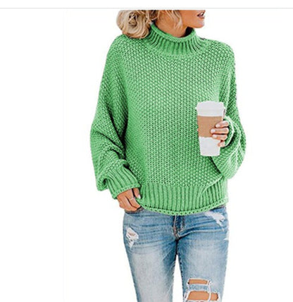 Women’s Solid Turtleneck Knit Sweater
