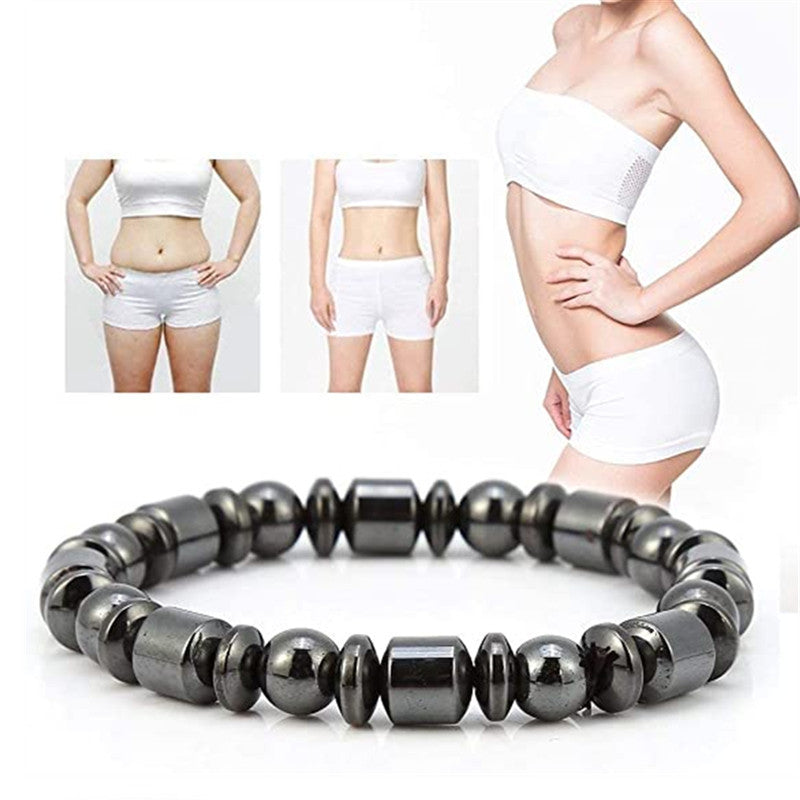 Magnetic Therapy Bracelet with Hematite & Pentagram Stones