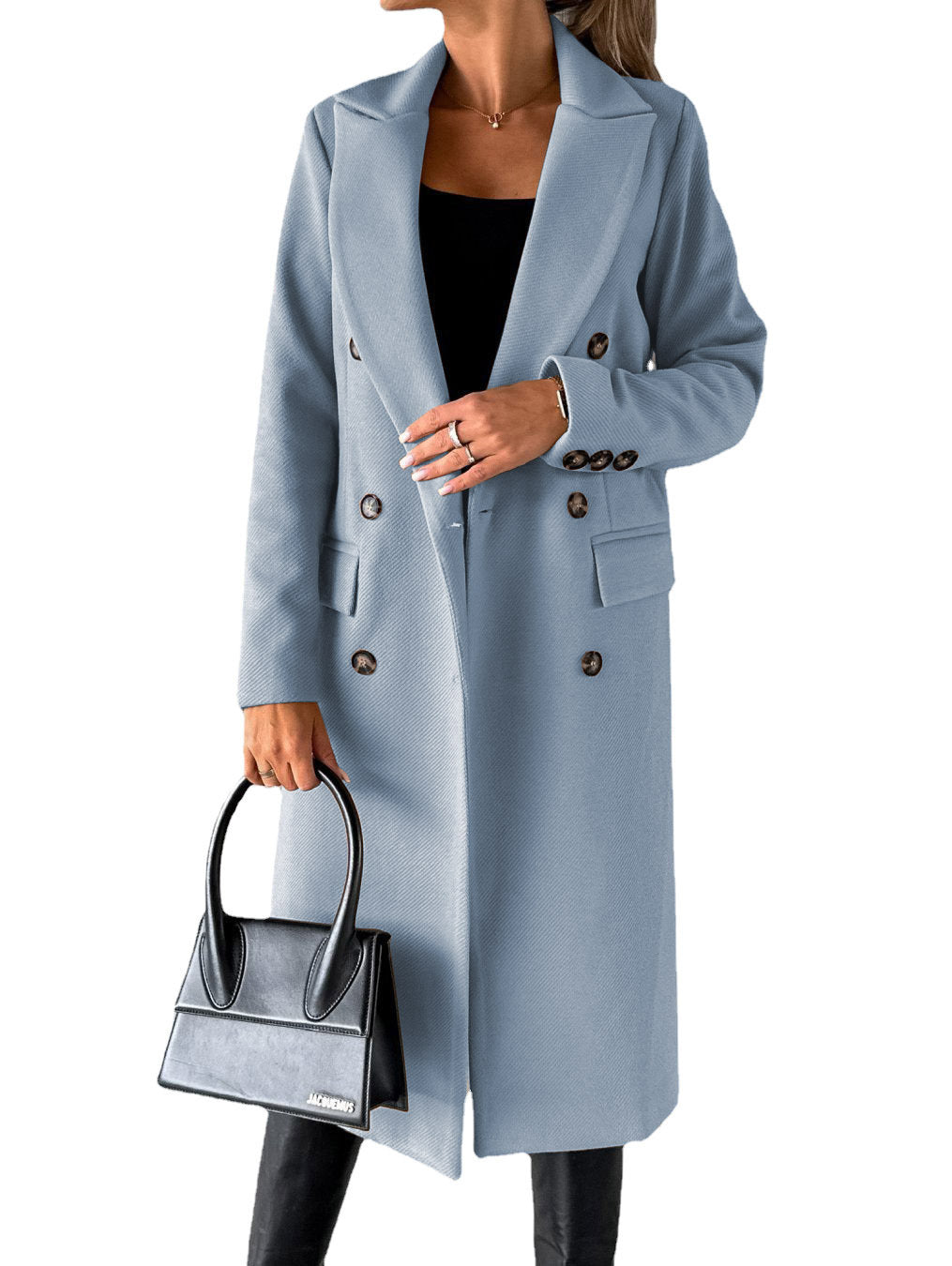 Women's Double Breasted Long Coat