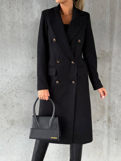Women's Double Breasted Long Coat