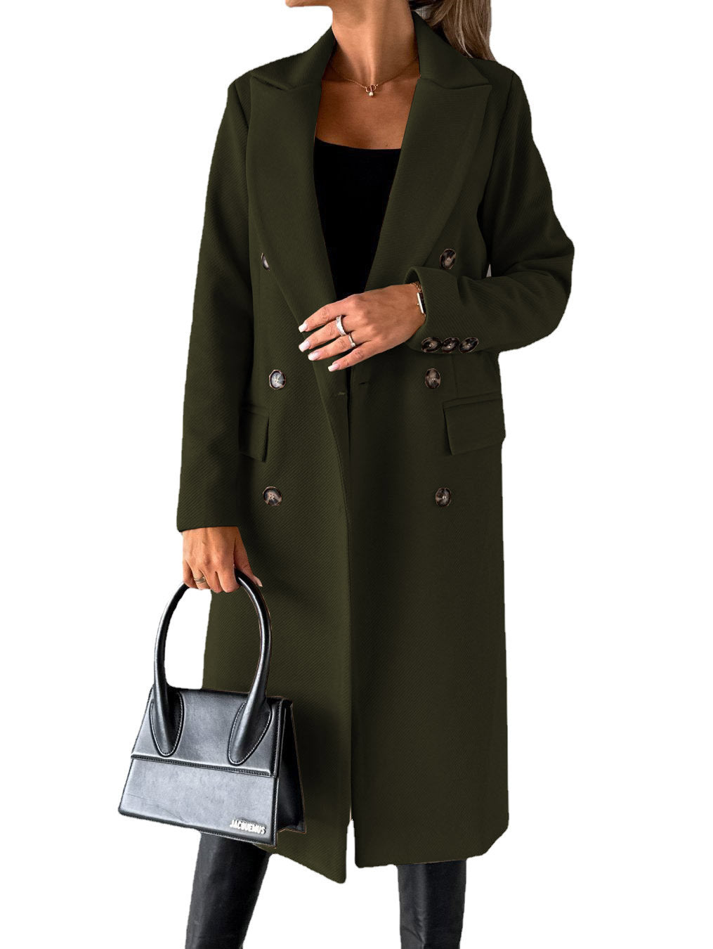 Women's Double Breasted Long Coat