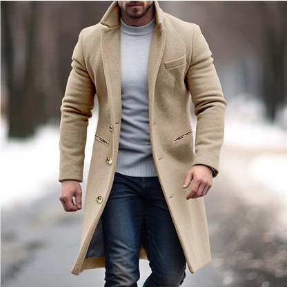 Men's Winter Lapel Trench Coat