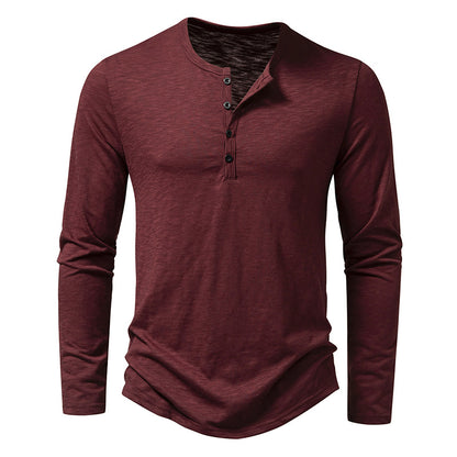 Men's Long Sleeve Henley T-Shirt