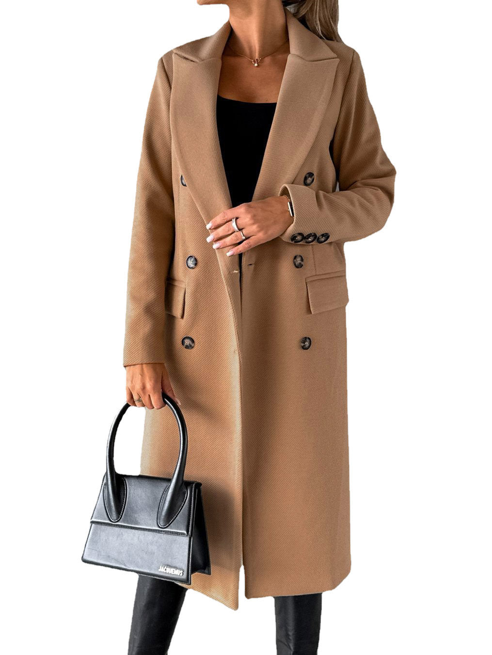 Women's Double Breasted Long Coat