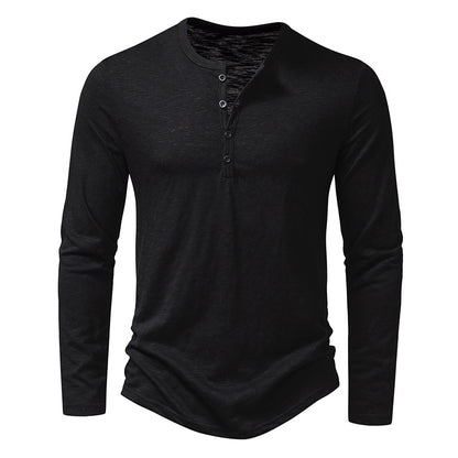 Men's Long Sleeve Henley T-Shirt